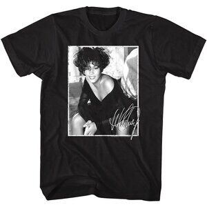 Whitney Houston Signature Autograph Graphic T-Shirt Pop Music Tour Tee 96